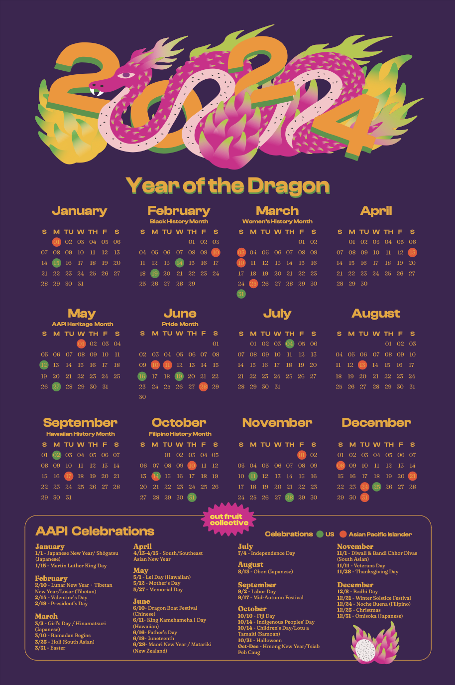 2024 Year of the Dragon Calendar – Cut Fruit Collective 2024 Year of the Dragon Calendar – Cut Fruit Collective