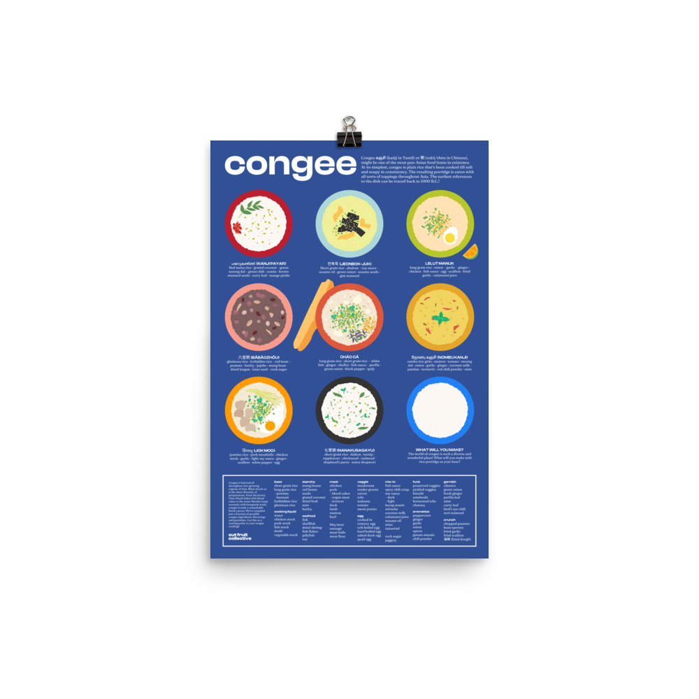 Congee Poster, Navy